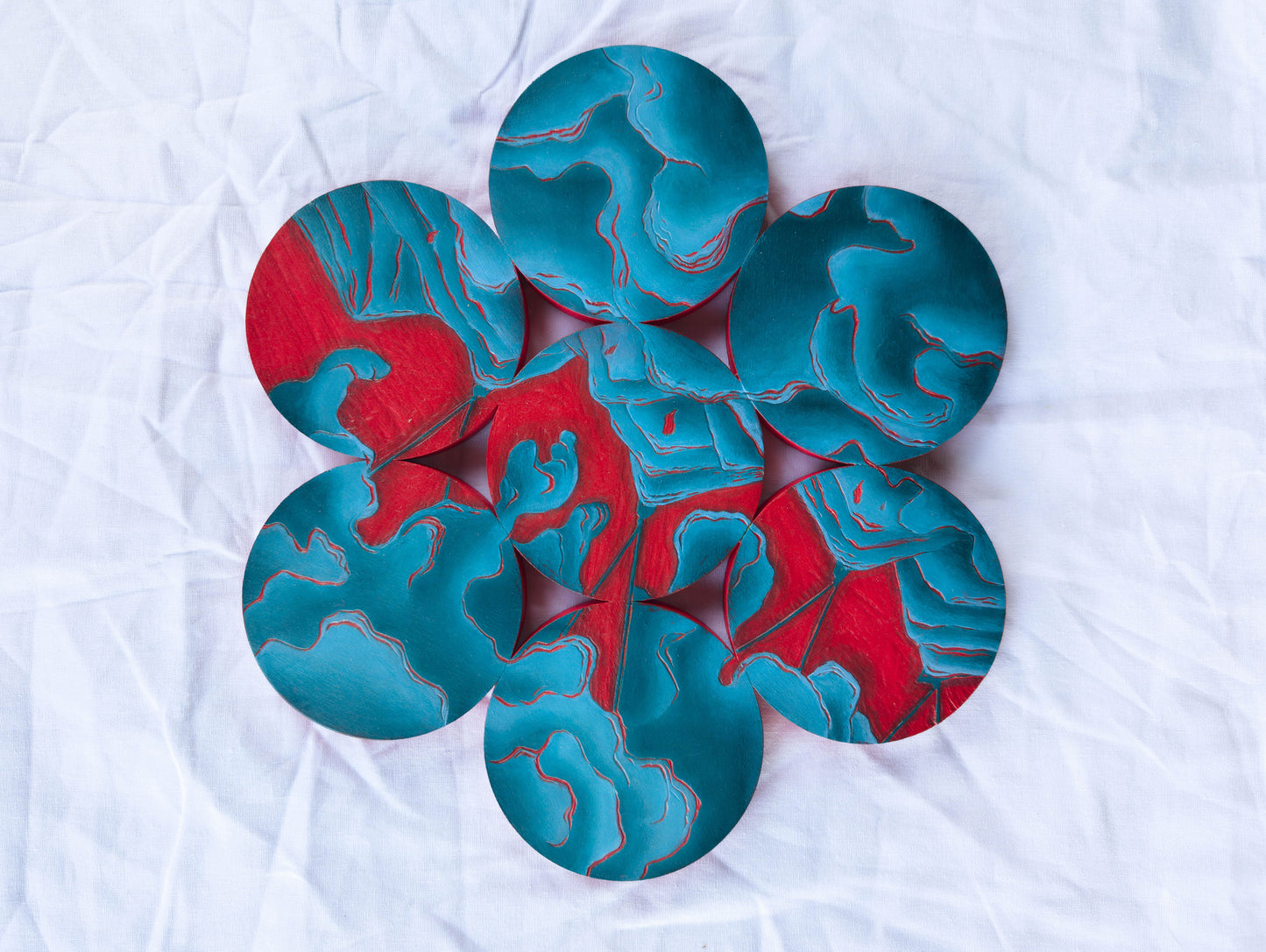 Acrylic on Carved Wood - Your Brave Heart